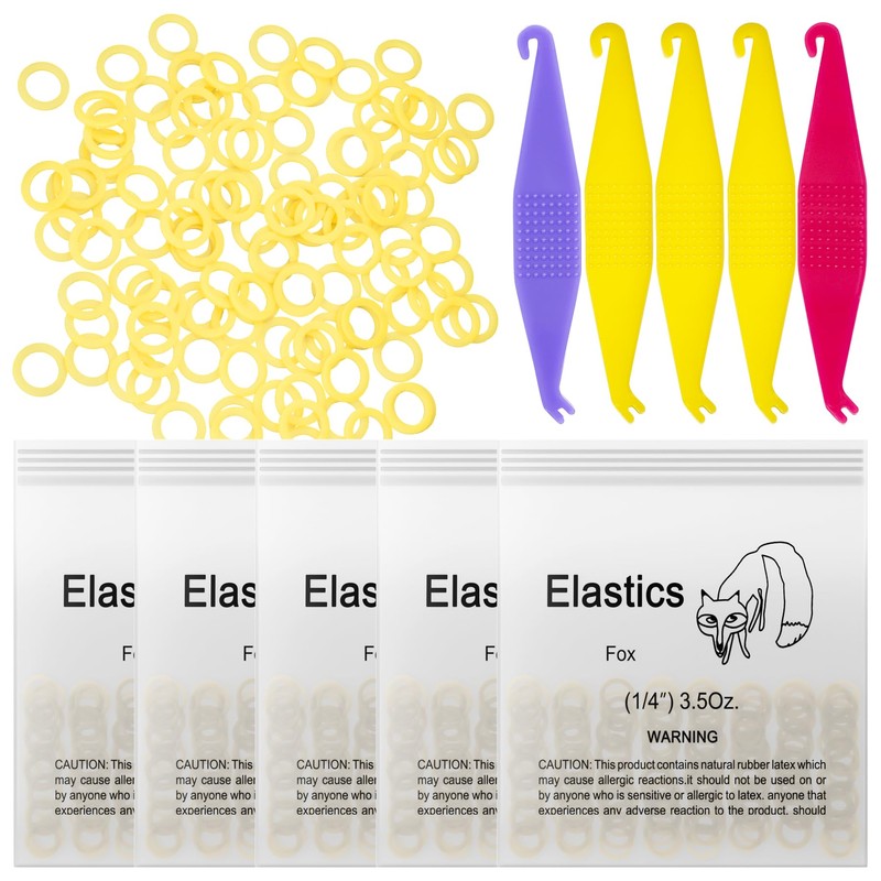 500 Pcs Orthodontic Elastic Rubber Bands, 3.5 Ounces Heavy Dental