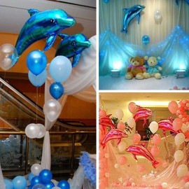 Weico 2PCS Dolphin Aluminum Foil Balloons Birthday Wedding Ocean Sea Party Decoration