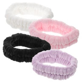 IWOWHERO 4pcs Skincare Headbands for Women Non- Makeup Hair Bands for and Facial Routine