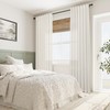 Natural Linen Curtains 84 Inch Length 2 Panels Cream White
