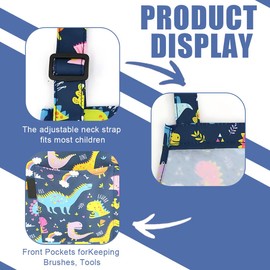 DWFEYOI Children's Apron Set, Cooking Apron Children, Children's Apron with Pockets for Boys and Girls, Adjustable Apron Children for Kitchen, Cooking, Baking, Painting, Party, multicoloured