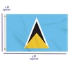 3×5 FT Saint Lucia Flag, Large 100D Saint Lucian National