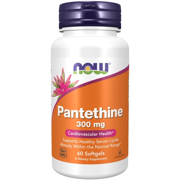 NOW Supplements, Pantethine (Coenzyme A Precursor) 300 mg, Cardiovascular Health*, 60 Softgels