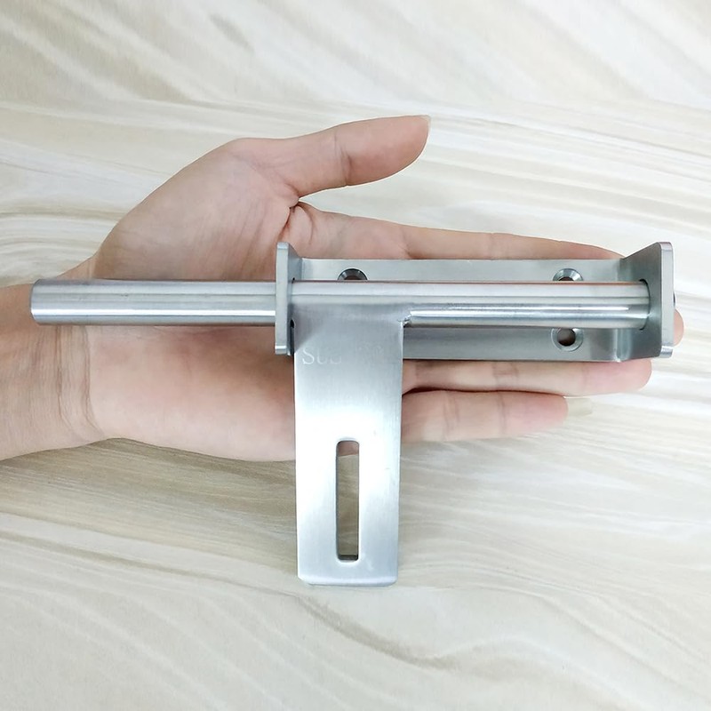 Heavy Duty Barrel Bolt with Padlock Hole, 6.7 Inch Slide