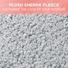 Carbella Plush Sherpa Fleece, 2 Pack Gray Seat Cover for