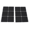 Tefola 12 Fundas Protectoras Negras Antideslizantes y Autoadhesivas para Muebles,