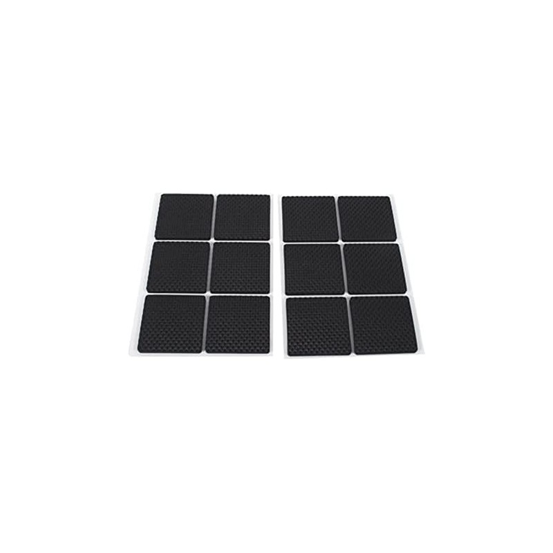 Tefola 12 Fundas Protectoras Negras Antideslizantes y Autoadhesivas para Muebles,