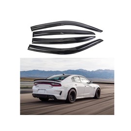 DYRDINSHOW for 2011-2022 Dodge Charger Smoke Window Visors Sun Rain Wind Guards Vent Shade