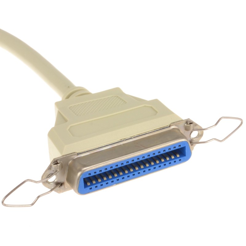Centronics IEEE-1284 Parallel Printer Cable 36-Pin Female to Female 2