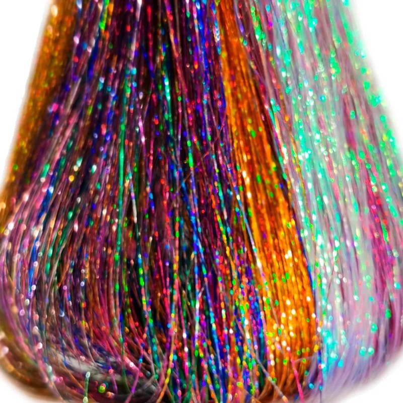 OEM 12 Extensiones Cabello Holograficas Mechas Fantasia Mechones