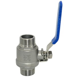 1Pcs Ball Valve, Heavy Duty Male NPT X Male NPT Thread with Long Handle Switch, Stainless Steel NPT Full Port Forged 1" Ball Valve for Water Oil and Gas, 1000 WOG (3/4'')