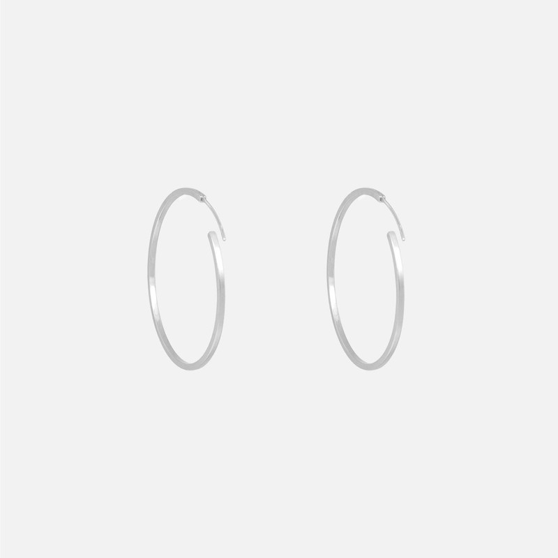 Pernille Corydon E052s Women's Silver Small Orbit Hoop Earrings 40
