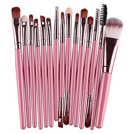 Juego de 4  15 brochas de maquillaje para sombra de ojos, cejas, corrector de labios, base de maquillaje, cosméticos, kit de maquillaje Maquiagem...  