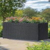 LEWIS&WAYNE Large Rectangular Block Planter Box Handmade Wicker Tall Planters