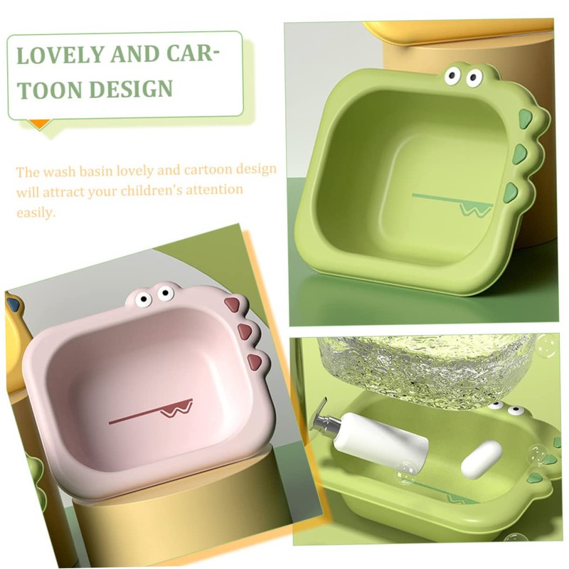 BESPORTBLE 2pcs Cartoon Wash Basins Portable Newborn Foot Face Tubs