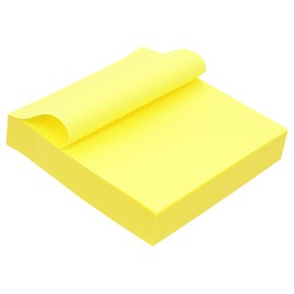 Merangue Sticky Notes, 3" x 3", 12 Pads per Pack, 150 Sheets per Pad, 1800 Sheets Total, Neon Yellow