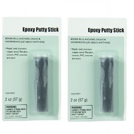 (2 Packs) 120g of Steel-reinforced Epoxy Sticks Powerful Adhesive for Steel, Aluminum, Copper, Wood, Fiberglass, Ceramic, PVC, Concrete more