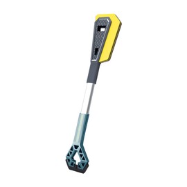 Riloer Compact Snow Removal Tool with Brush Blue-For SUV, Flexible Blade and Ice Scraper for Cars, Comfortable Foam Grip