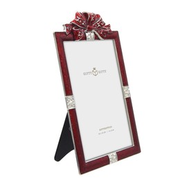 GIFTY GIFTY Christmas Red Presents Photo Frame / 4x6 In | For Vertical Display on Walls & Tabletops | Perfect for Home Decorative Holiday Gift, Xmas Holiday, and Seasonal Photos