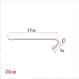 TOTMOX Pressure Lances Lance Extension, Washer Stainless Steel Extension Angled Lance Extension Angled Lance Extension U Type, 5000 PSI 35cm