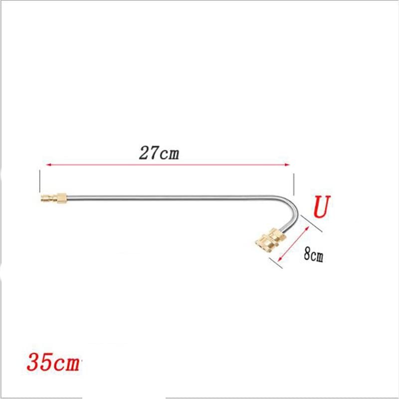 TOTMOX Pressure Lances Lance Extension, Washer Stainless Steel Extension Angled
