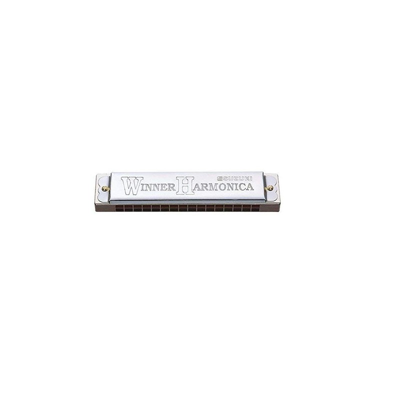 Suzuki W16 16 hole Tremolo harmonica, Silver ,3.0 cm*16.0 cm*4.0