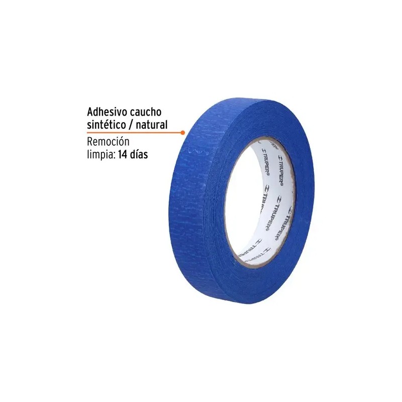 Masking Tape, 1' X 50 M, Azul Truper 12622 Color