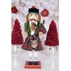 Clever Creations Platinum Scottish Bagpiper 14 Inch Traditional Wooden Nutcracker,