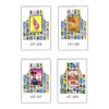 Texben 4 Mandiles Para Cocina Sublimados Lotería Mexicana