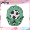 HARFINGTON 200 Count Cupcake Liners Soccer Cupcake Cups Standard Size
