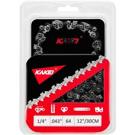 KAKEI 12 Inch Chainsaw Chain for Stihl 1/4" LP Pitch .043" Gauge 64 Drive Links- 71PMM3 64 for Stihl Pole Saws (1 Chain)