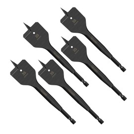 5 x SabreCut SCRIW35_5 35mm x 152mm Impact Rated Flat Wood Spade Bits Compatible with Bosch Dewalt Makita Milwaukee and Many Others