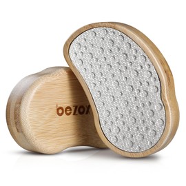BEZOX Foot File and Callus Remover (New Upgrade) - Foot Rasp, Pedicure Tool for Dead Skin Removal, Foot Scraper, Surgical Stainless Steel File and Comfortable Wooden Handle
