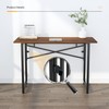 Lutown-Teen 47 inch Folding Desk No Assembly Required, Writing Gaming