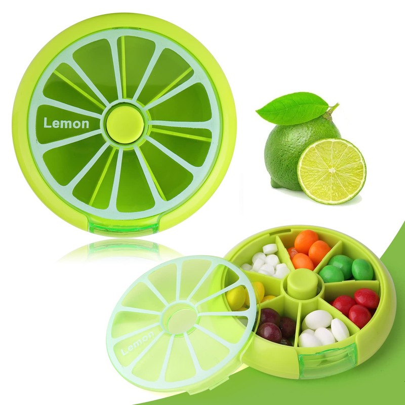 Creative Portable Mini 7 Day Weekly Circular Shape Rotary Cute