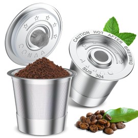 2 Pack K Cup Reusable Coffee Pods for Keurig: Stainless Steel Refillable K Cup - Reusable Coffee Filter for Keurig 1.0 Coffee Maker, Permanent, Eco-Friendly, BPA-Free
