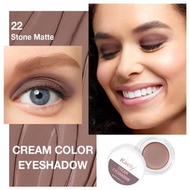 Kaely Cream Single Eyeshadow Makeup, Stone Matte Highly Pigmented Monochrome Eye Shadow Pallette, Waterproof Natural Mini Eyeshadow Brightener, sombras en crema para ojos, Blendable, 22