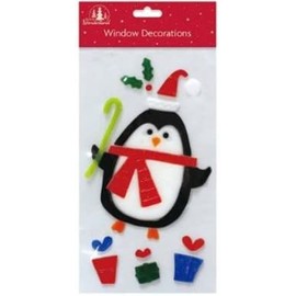Tallon International Christmas Gel Window Sticker - Christmas Gel Clings Decoration (Penguin (22007))