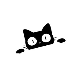 Kitten Car Sticker, Asudaro Cartoon Car Body Decorative Sticker Cat Car Sticker Cute Animal Pet Cat Peeking Cat DIY Window Wall Decoration Sticker 14 x 6 cm, Black