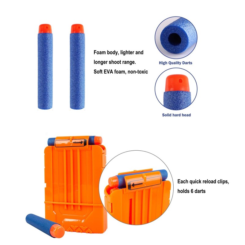LUUFAN Tactical Vest Kit for NERF Guns with Reload Clips,