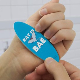 Ray is Bae Funny Humor Double-Sided Oval Nail File Emery Board Set 4 Pack