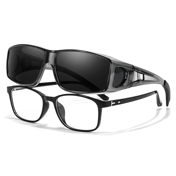 VIEWBETTER Polarized Fit Over Glasses Sunglasses for Men UV Protection
