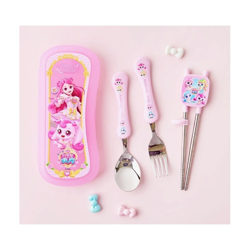 Catch Teenieping Fork, Spoon, and Chopsticks Flatware Set with Case,