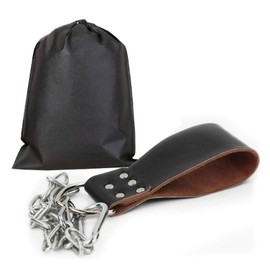 Felimoa Dipping Belt for Muscle Training, Training Belt, Chinning, Storage Bag Included (Black)