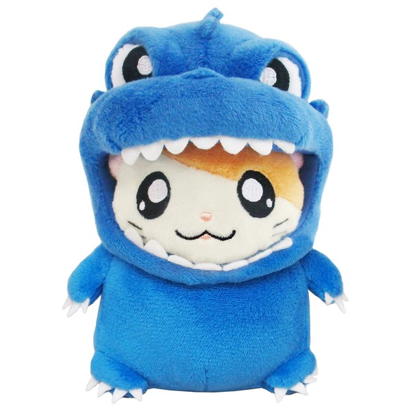 SAN-EI Godjham-kun Plush Toy, Blue, Size S, Height 5.3 inches
