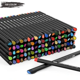 Journal Planner Pens, 100 Colored Pens 0.4mm Fine Point Fineliner Pens for Note Calendar Coloring Sketching Office School Supplies Art Projects