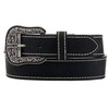 Ariat Basic w/Heavy Stitch Belt Black MD (34" Waist)