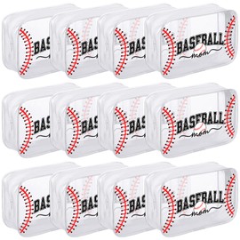 Yeyeplum 12 Pcs Baseball Mom Snack Bags for Team Cosmetic Bag Gifts