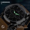 FORSINING Men's Transparent Sport Watch, Luxury Genuine Leather Strap Fashion