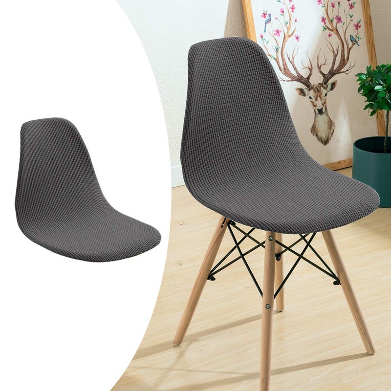 Fenteer Armless Shell Chair Seat Cover Washable Removable Modern Ritual